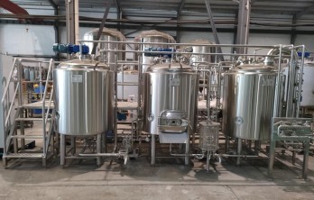 3 BBL American style brewhouse mash/lauter tank+kettle/whirlpool tank+hot water