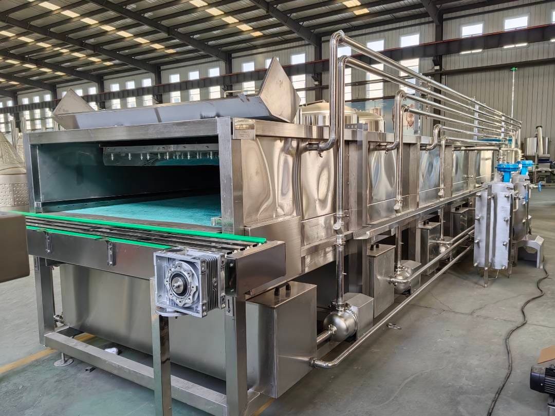 Industrial pasteurization channel machine